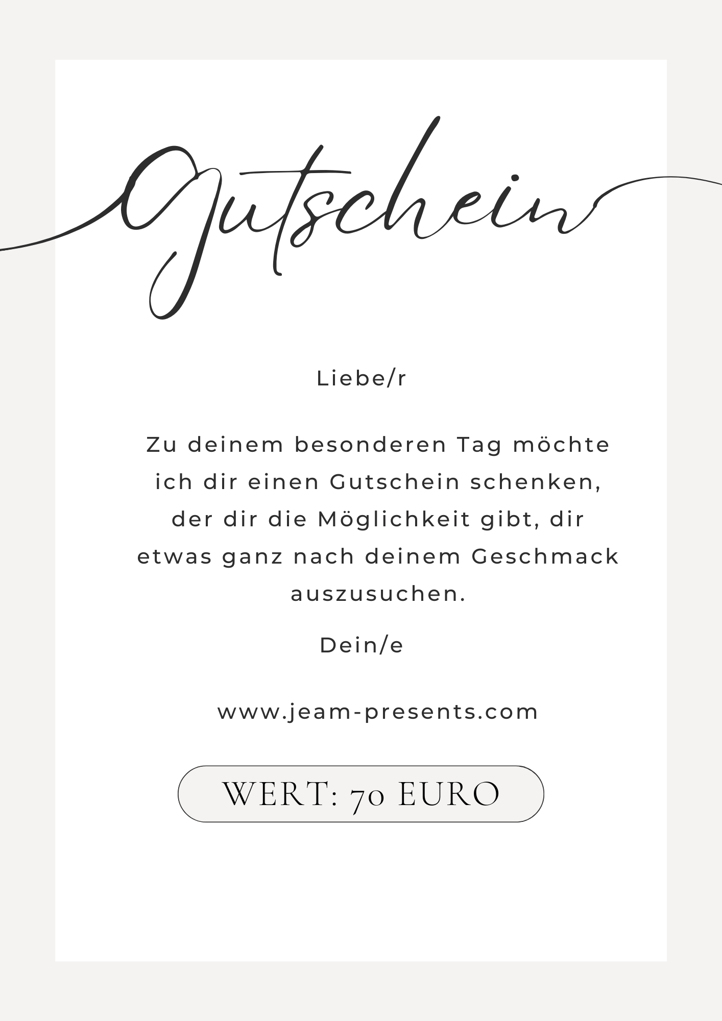 Geschenkgutschein