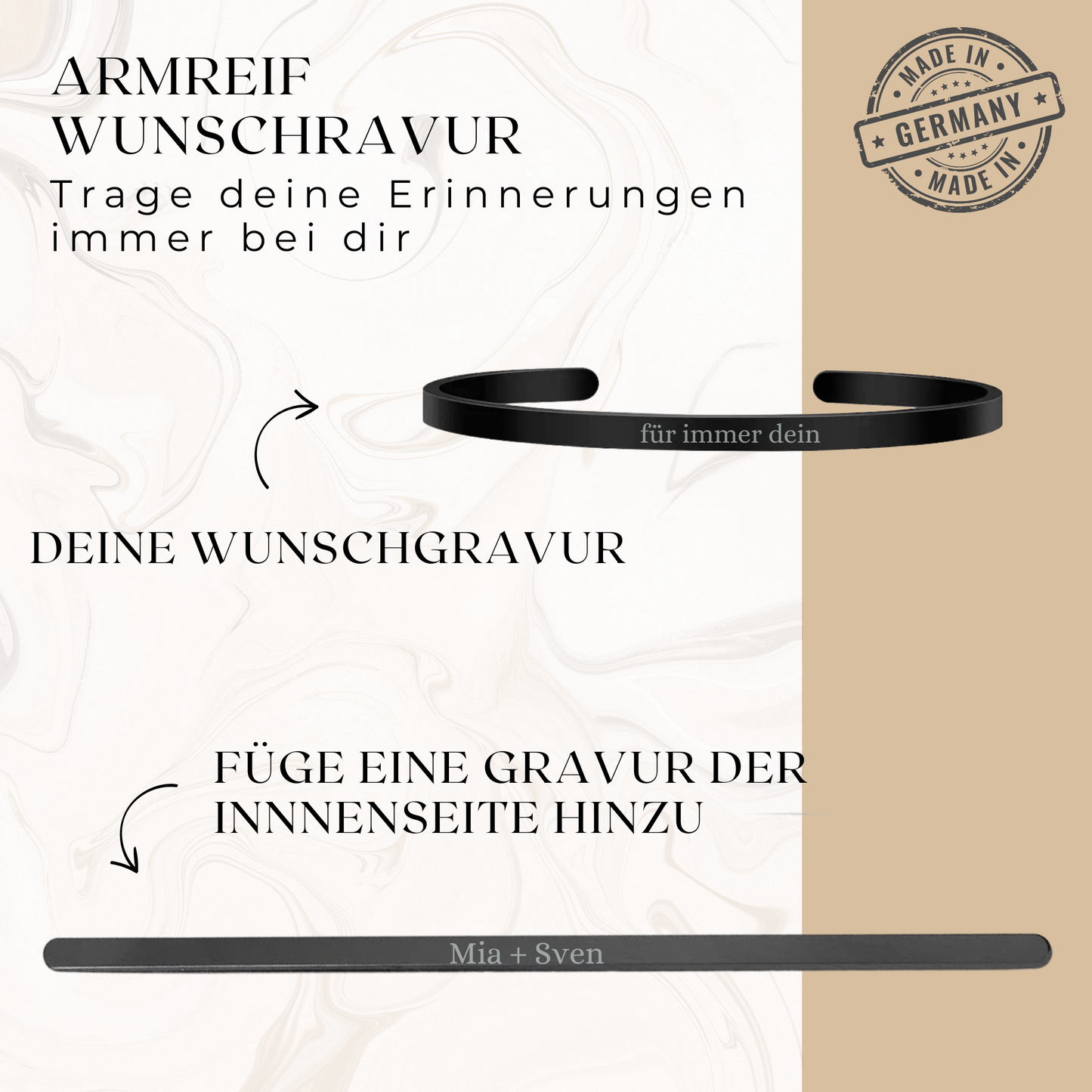 Armreif Wunschgravur