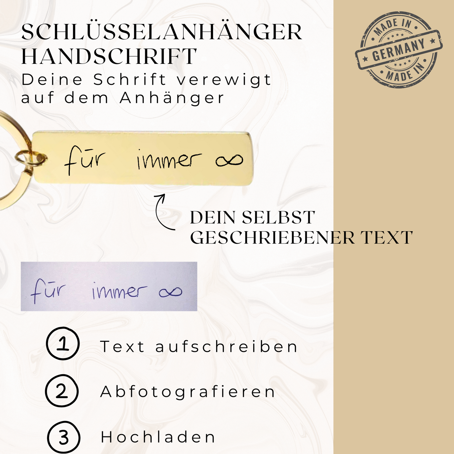 Schlüsselanhänger Handschrift