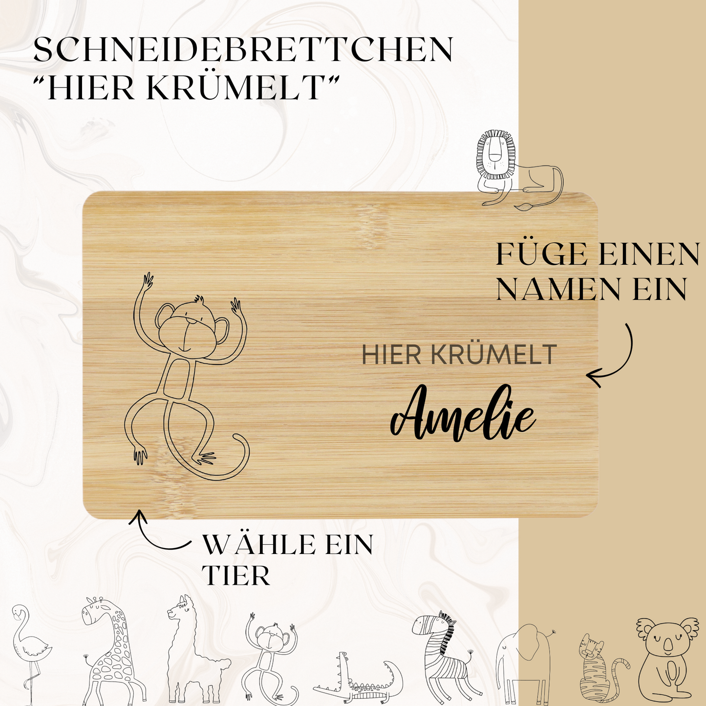 Schneidebrettchen 2.0 "Hier krümelt"