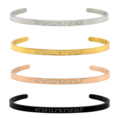 Koordinaten Armreifen im 2er Set