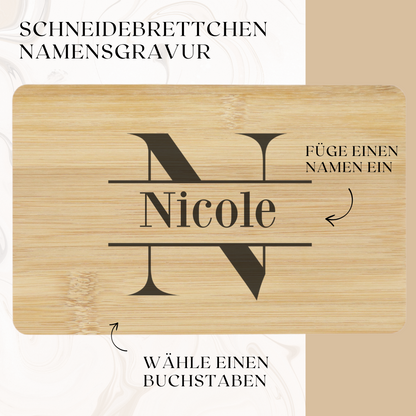 Schneidebrettchen Namensgravur